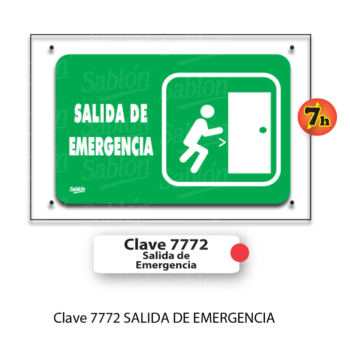 SENAL DE SALIDA DE EMERGENCIA 7772